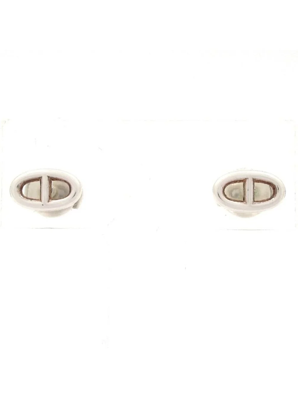 Hermes Earrings Chaine D'ancre Silver